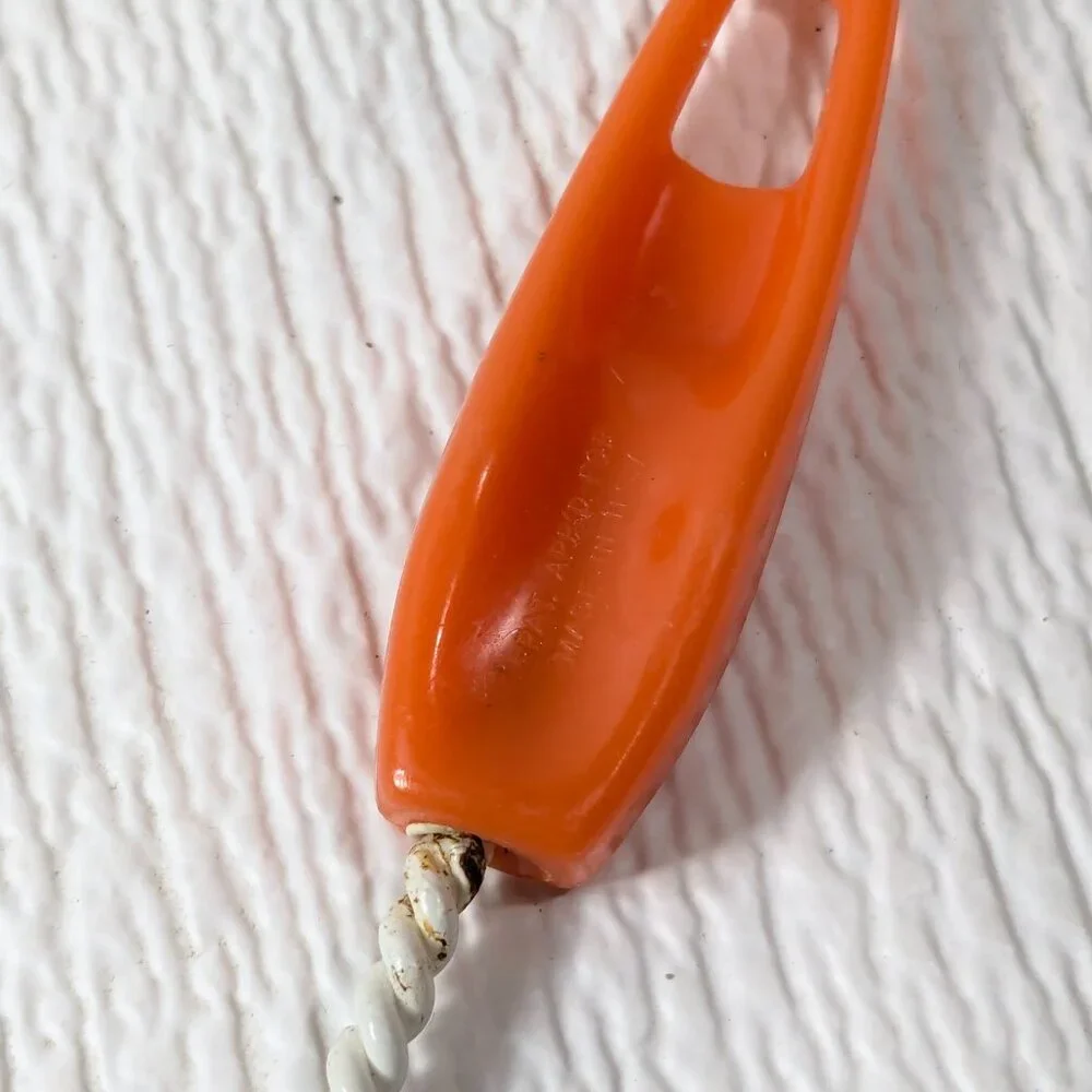Vintage Kellogg‎ Quality Basting & Pastry Brush orange plastic handle USA RARE